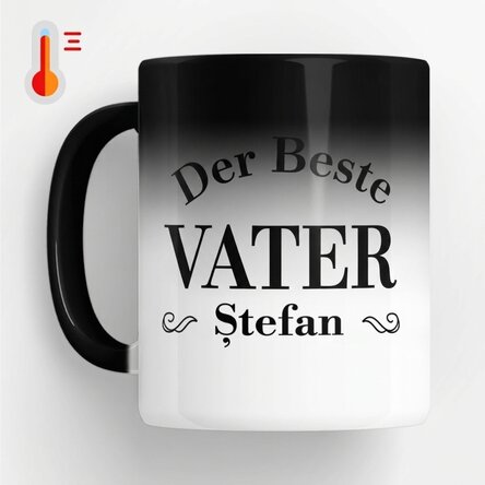 Personalisierte Zaubertasse mit Aufdruck – Der beste Papa