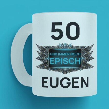 Personalisierte Tasse mit Text zum Geburtstag – Inca Epic