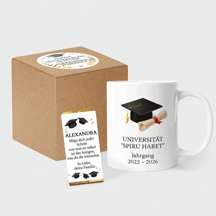 Personalisiertes Geschenkset für Absolventen