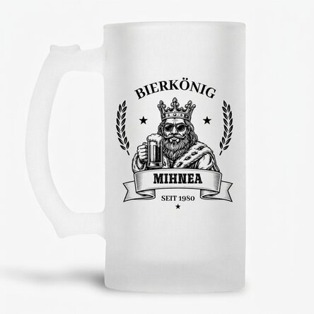 Personalisierter Bierkrug mit Aufdruck – Der König des Bieres