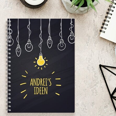 Personalisiertes Notizbuch – Bright Ideas