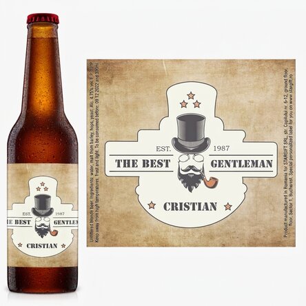 Bier mit individueller Beschriftung – Gentleman