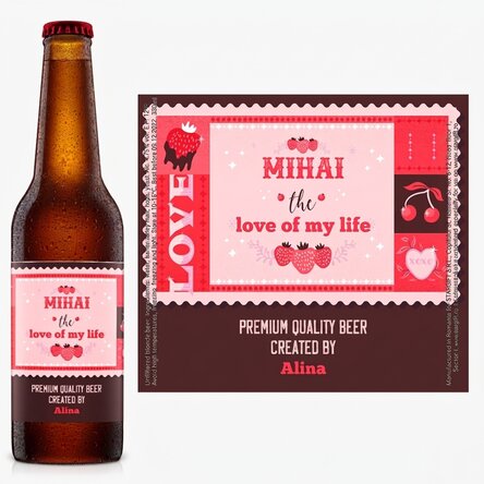 Bier mit individueller Beschriftung – Valentinstag