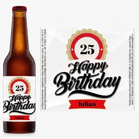 Bier mit individueller Aufschrift – Happy Birthday!