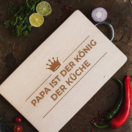 Maßgeschneidertes Schneidebrett – The King Of The Kitchen