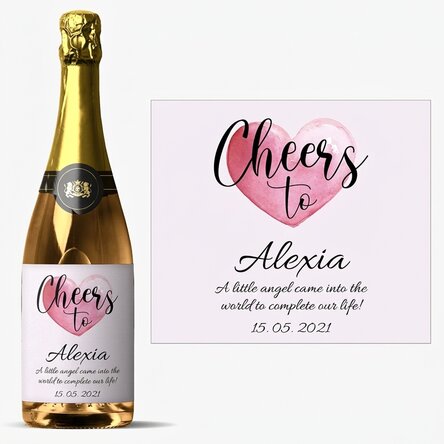 Personalisierter Sekt mit Text – Cheers to...