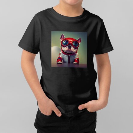 Baumwoll-T-Shirt für Kinder, individuell gestaltet mit einem quadratischen Foto
