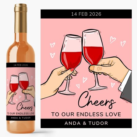 Wein mit individueller Beschriftung – Cheers to our love