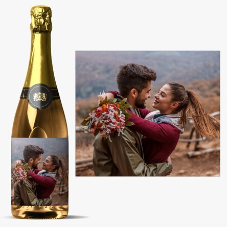 Personalisierter Sekt mit einem Foto