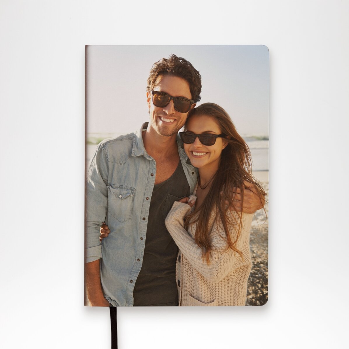 Personalisierter, farbiger Lederkalender mit einem Foto