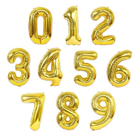 Luftballons – Goldene Zahlen, 35 cm