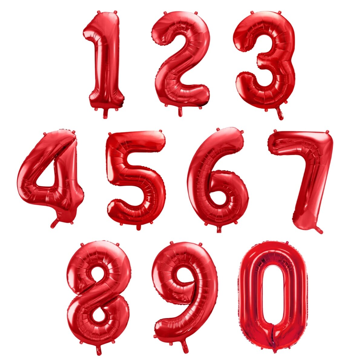 Luftballons – Rote Zahlen, 86 cm
