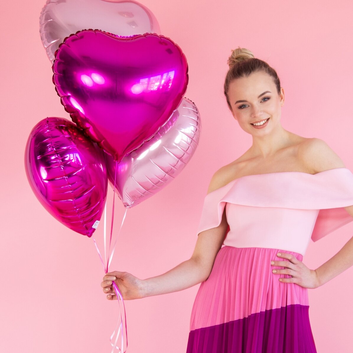 Luftballon – Rosa Herz, 45 cm