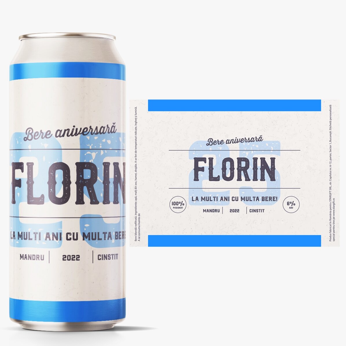 Bier in einer Dose mit individueller Beschriftung – Retro-Jubiläum