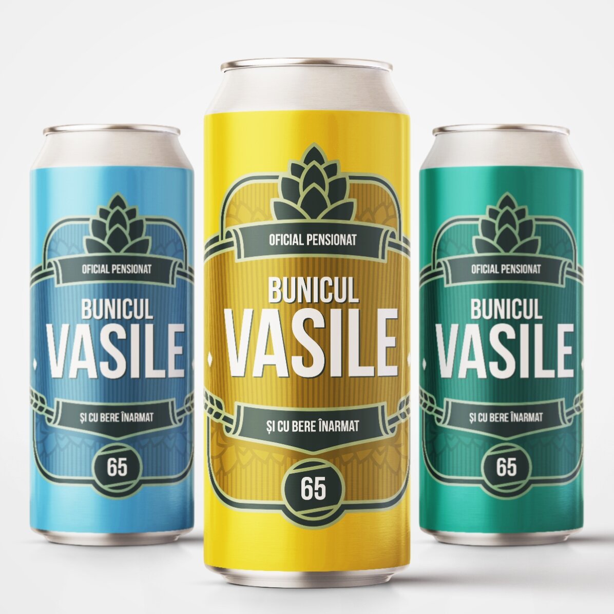 Bier in einer individuell gestalteten Dose mit Text – Modell „Ruhestand“