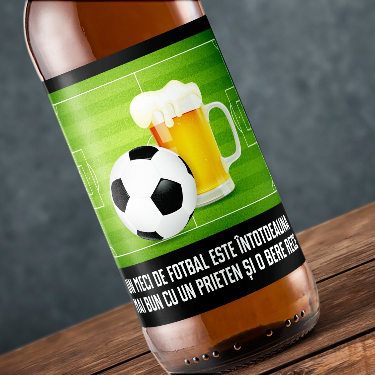 Bier mit individueller Beschriftung – Fußball