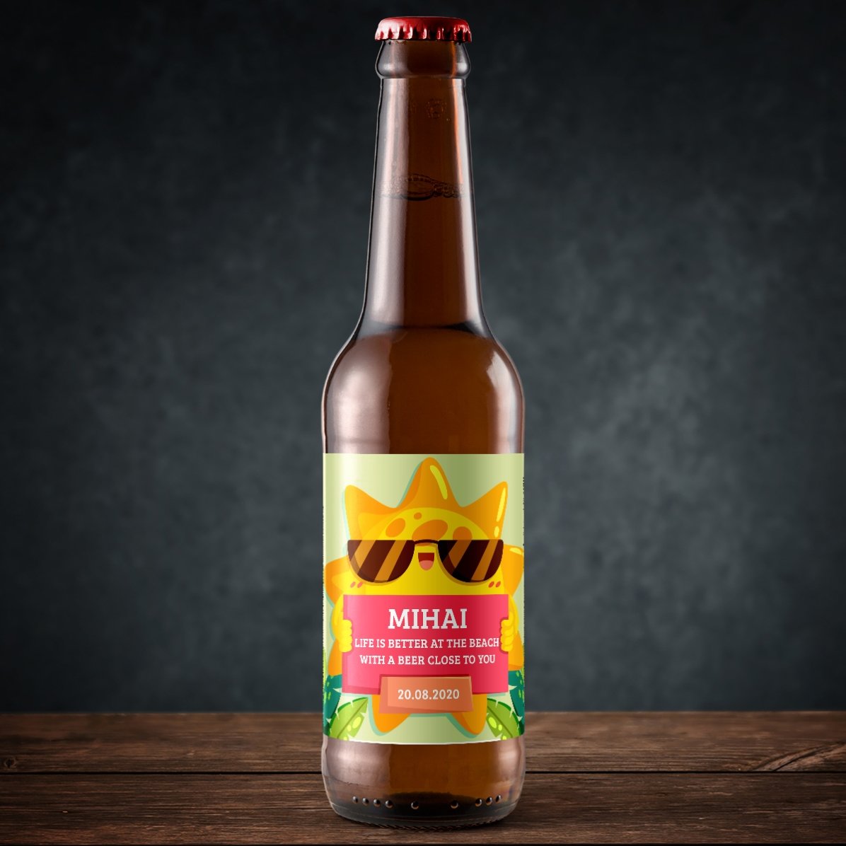 Bier mit individueller Beschriftung – Friendly Sun