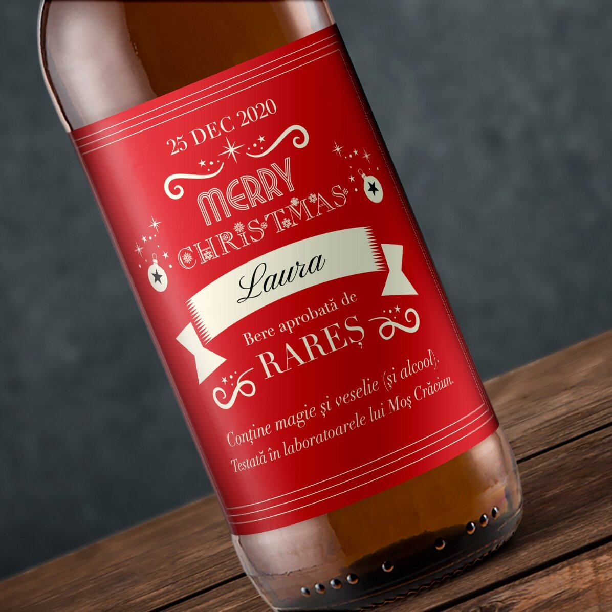 Bier mit individueller Beschriftung – Weihnachtszauber