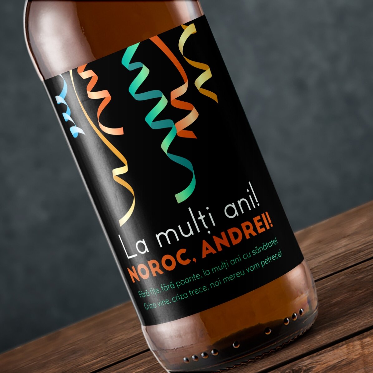 Bier mit individueller Aufschrift – Prost