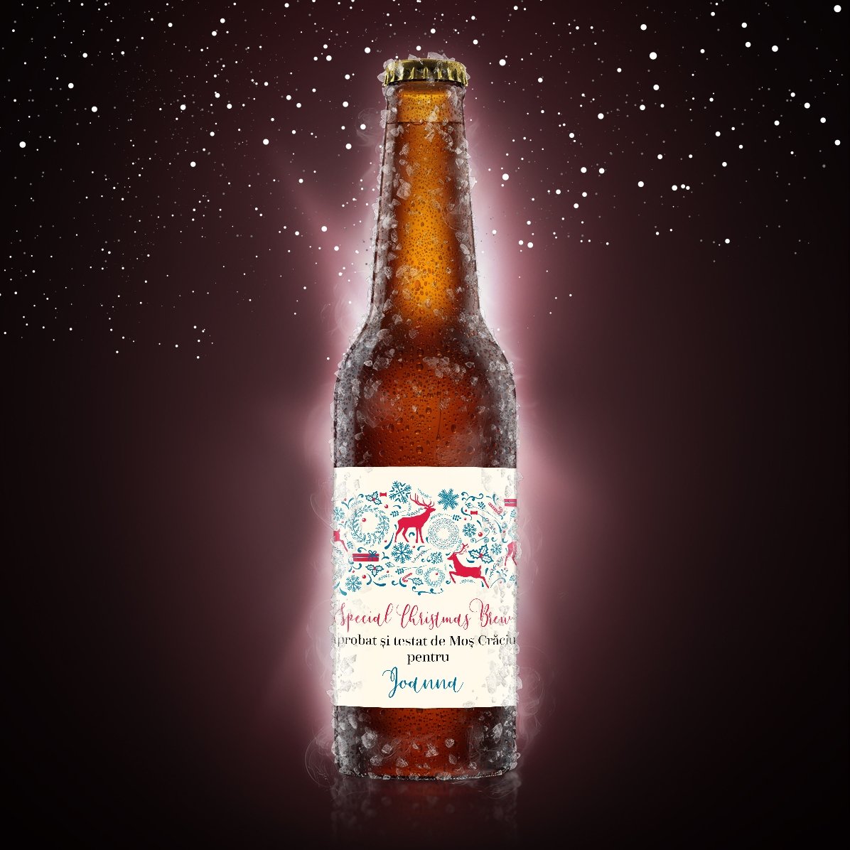 Bier mit individueller Beschriftung – Reindeer