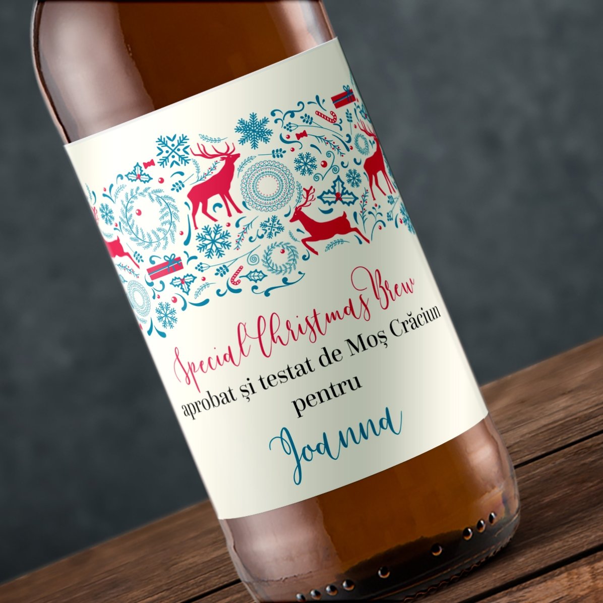 Bier mit individueller Beschriftung – Reindeer