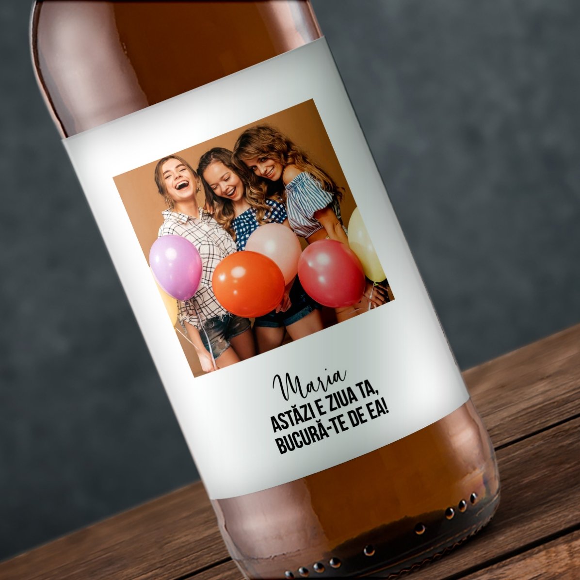 Individuell gestaltetes Bier mit Text und Foto – Glück