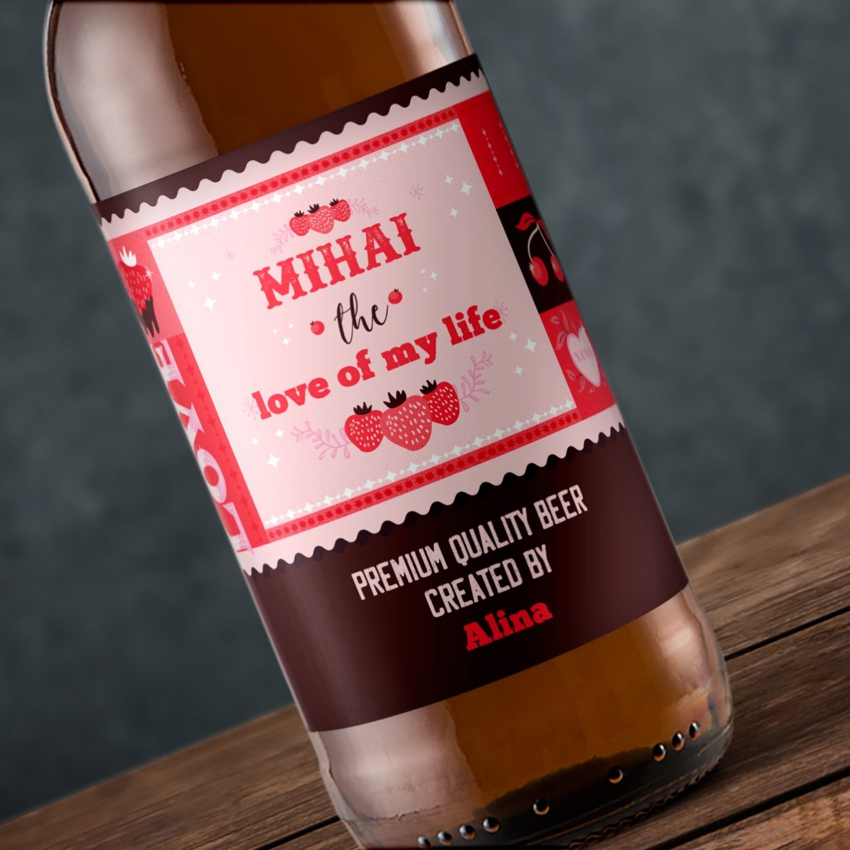 Bier mit individueller Beschriftung – Valentinstag