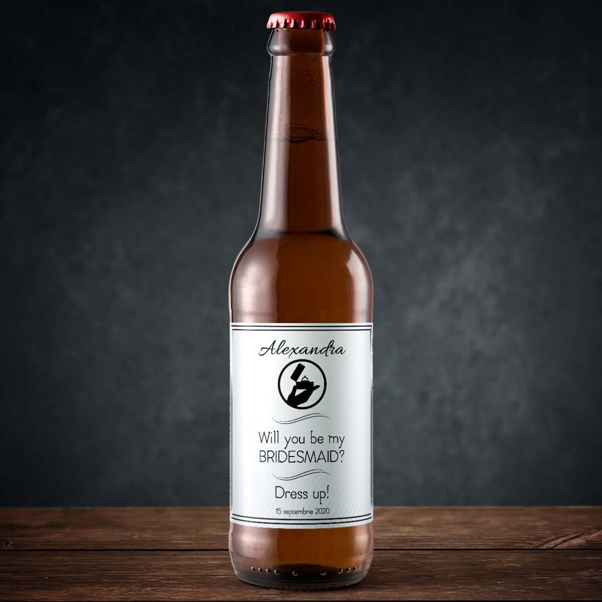 Bier mit individueller Aufschrift – „Willst du meine Brautjungfer sein?“