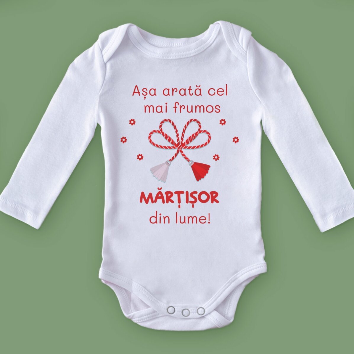 Personalisierter Baby-Body mit Botschaft