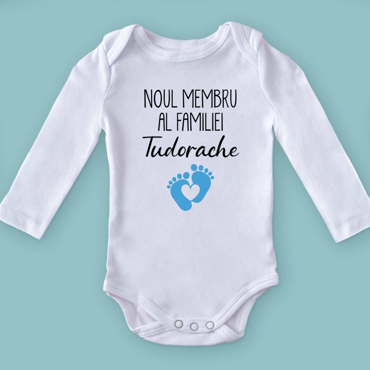 Personalisierter Baby-Body mit Aufdruck – Das neue Familienmitglied