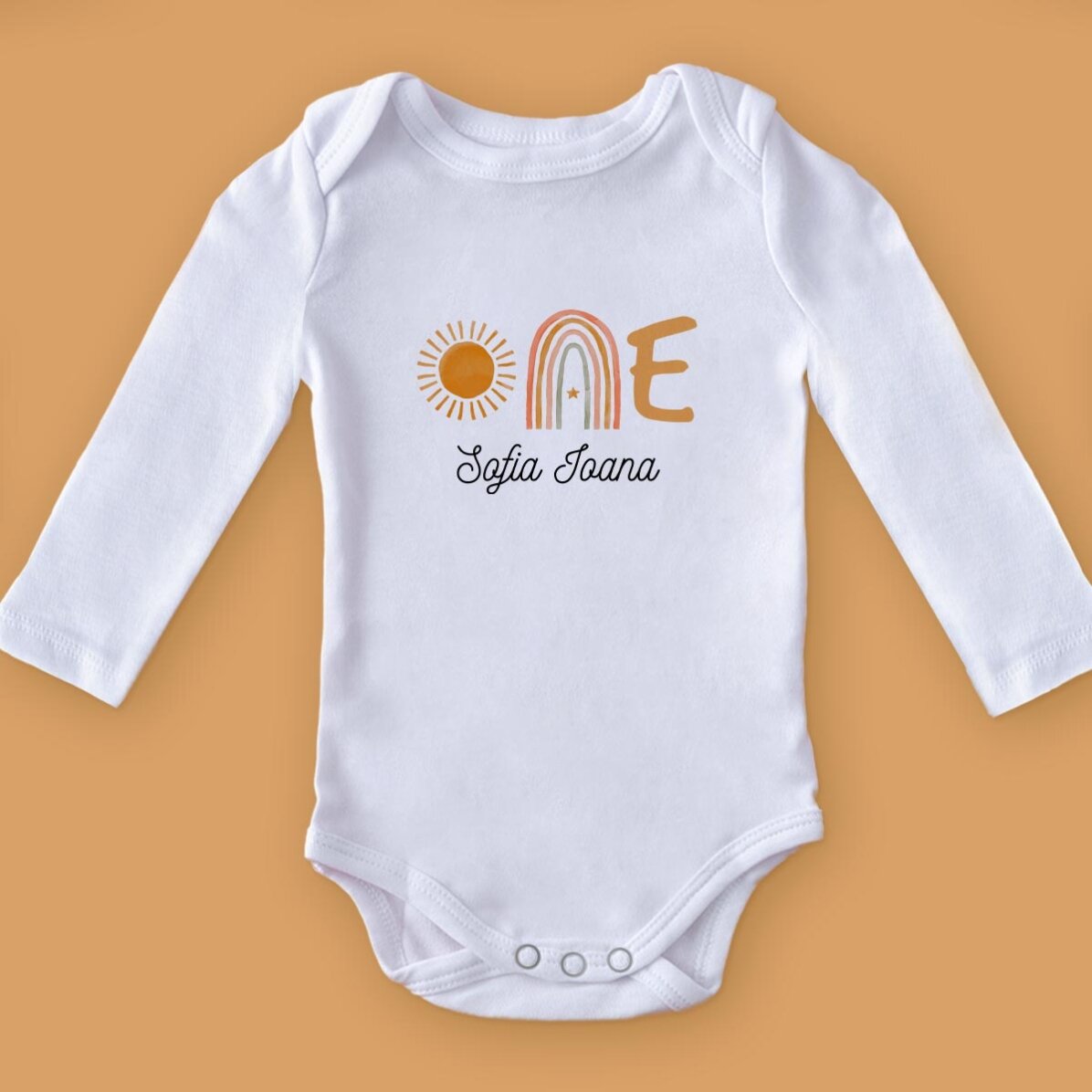 Personalisierter Baby-Body mit Namen – ONE
