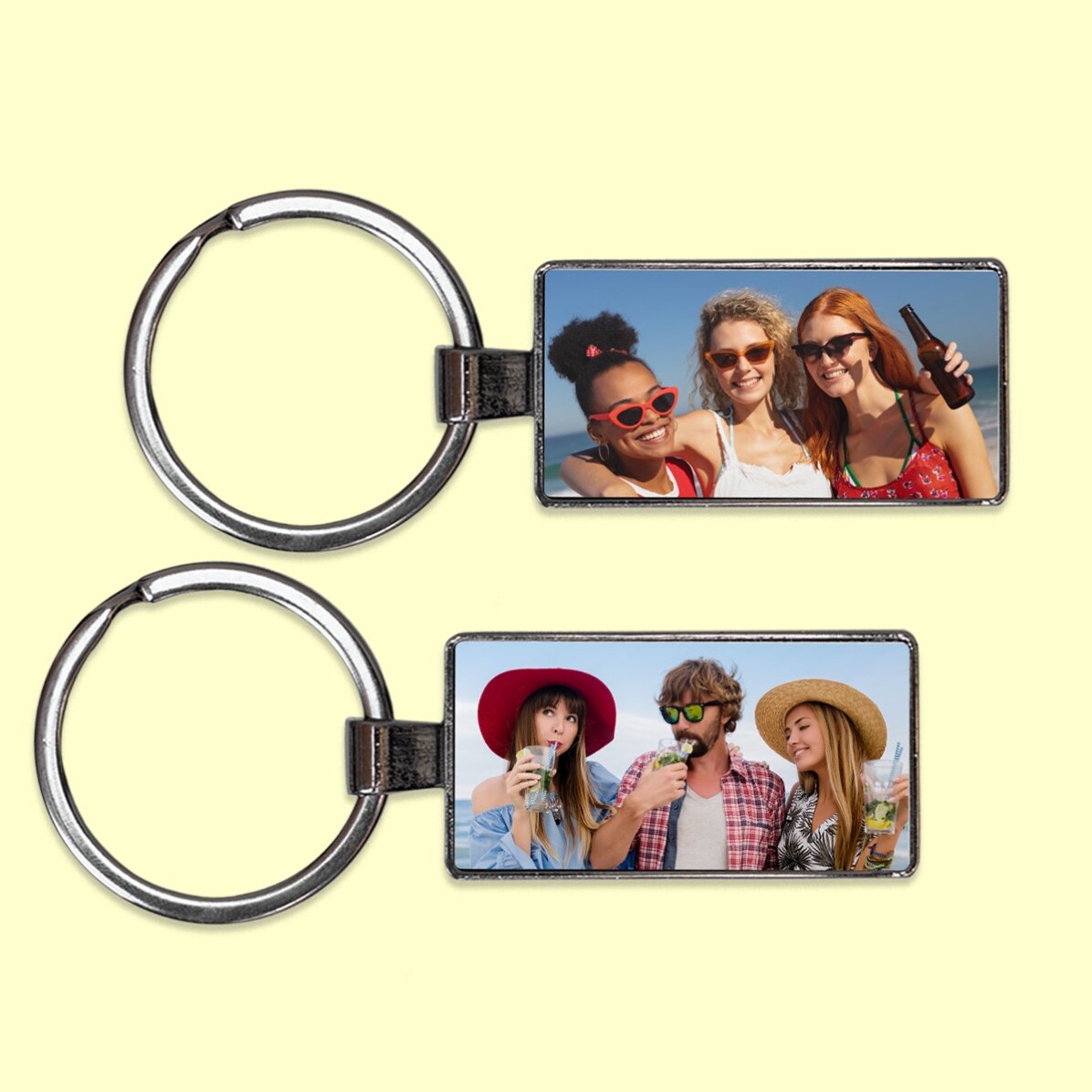 Personalisierter Schlüsselanhänger mit 2 Fotos
