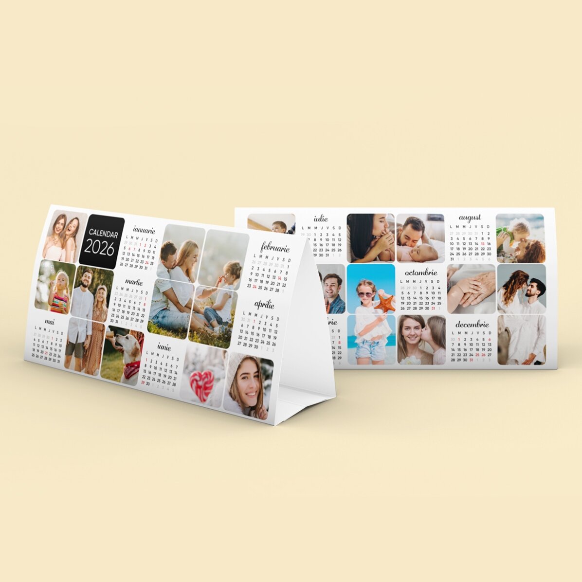 Personalisierter Tischkalender 2026 mit Fotos