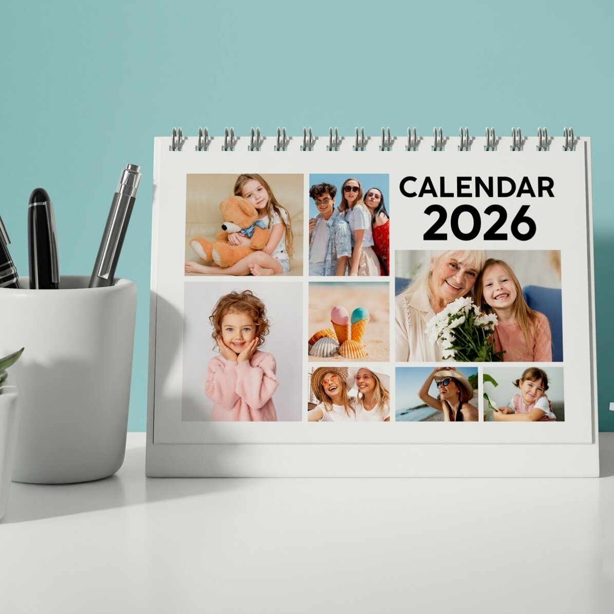 Personalisierter Tischkalender mit Fotos