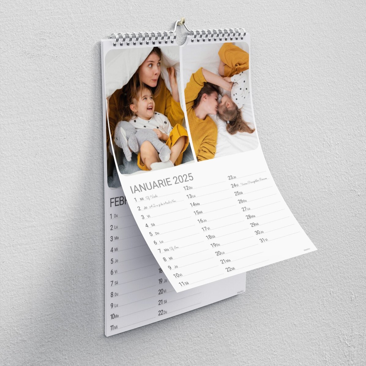 Individuell gestalteter Kalender mit Fotos und einer Botschaft