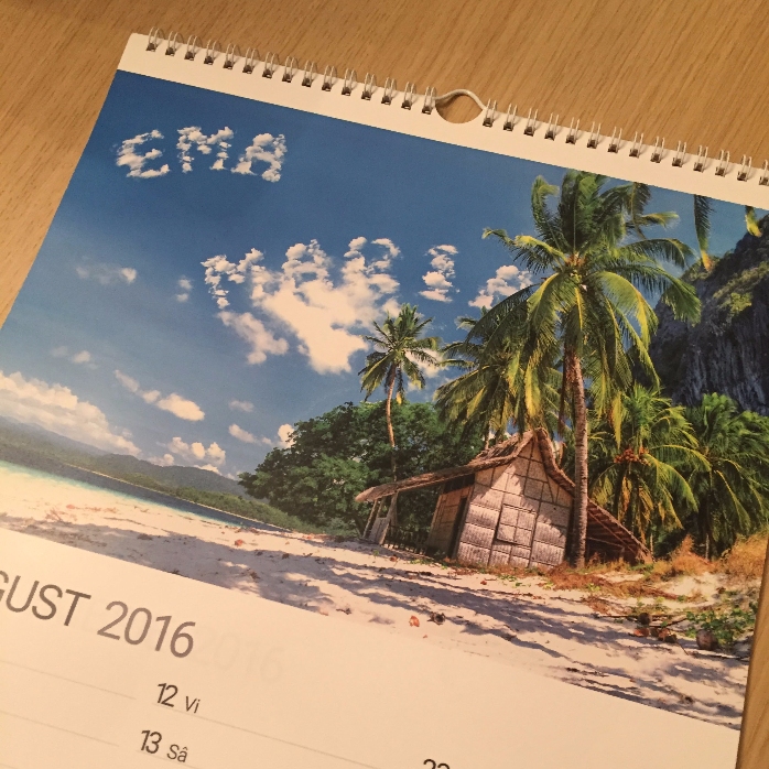 Individuell gestalteter Kalender – erste Ausgabe
