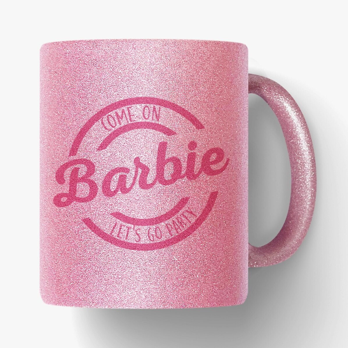 Personalisierter Becher mit Glitzer und Namen – Barbie
