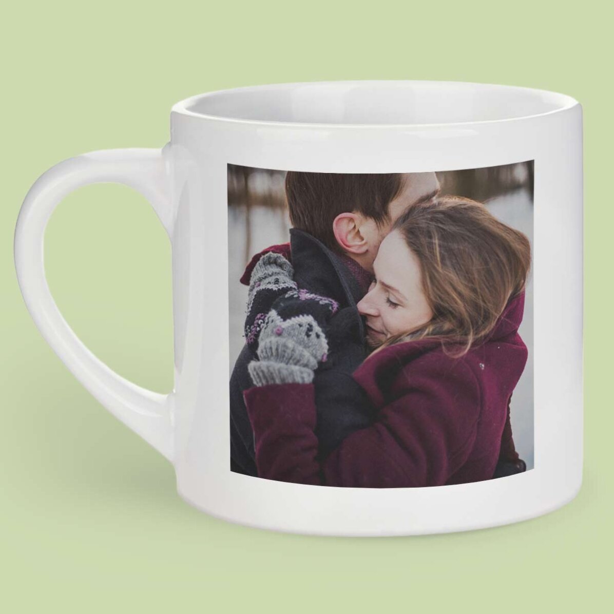 Personalisierte Espressotasse mit Foto und Text