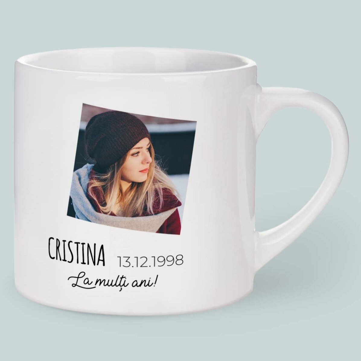 Personalisierte Espressotasse mit Foto und Text – Sternzeichen Schütze
