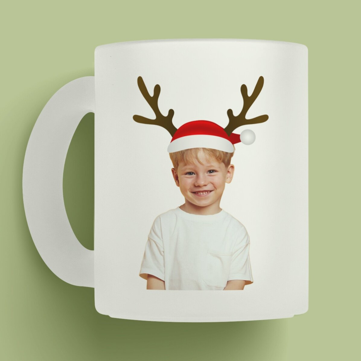 Personalisierte Tasse mit Foto und Botschaft – Ren