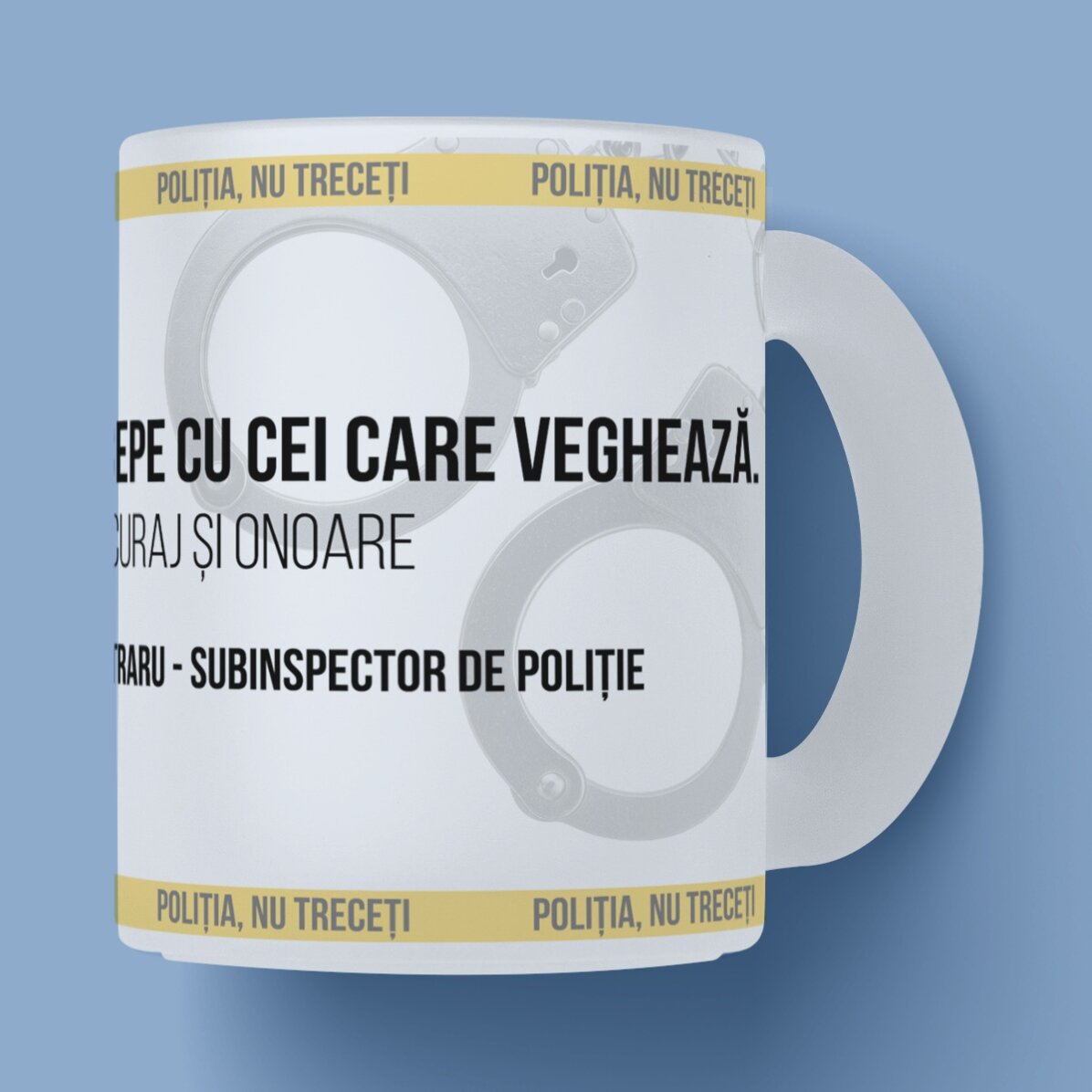 Personalisierte Tasse mit Text – Der beste Polizist
