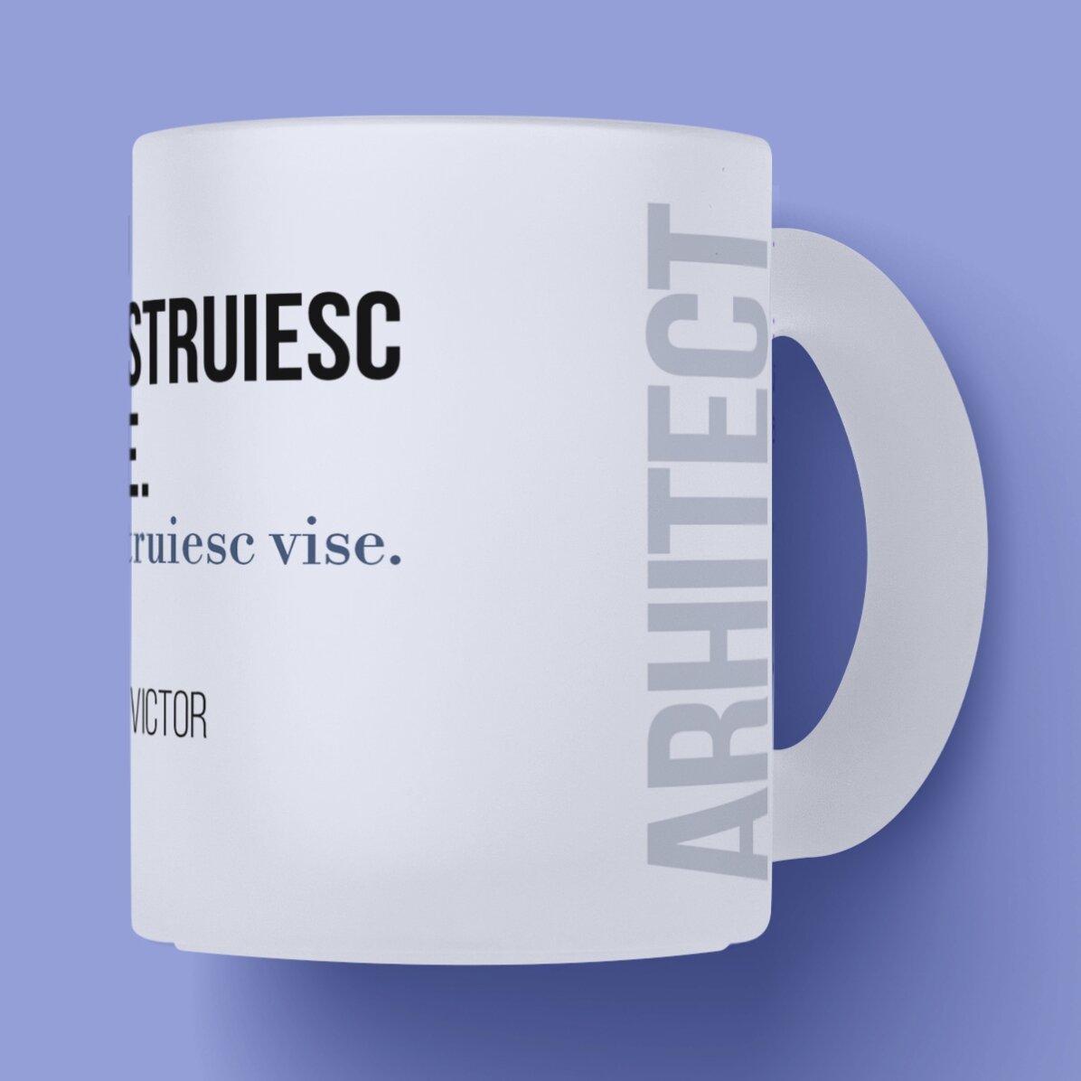 Personalisierte Tasse mit Text für Architekten