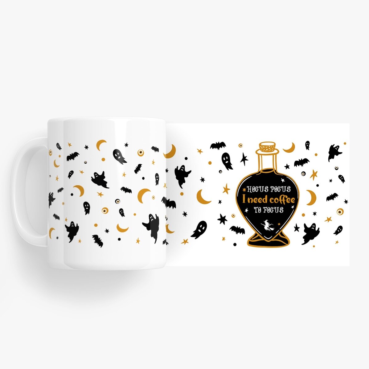 Personalisierte Tasse mit Halloween-Aufdruck – Hocus Pocus