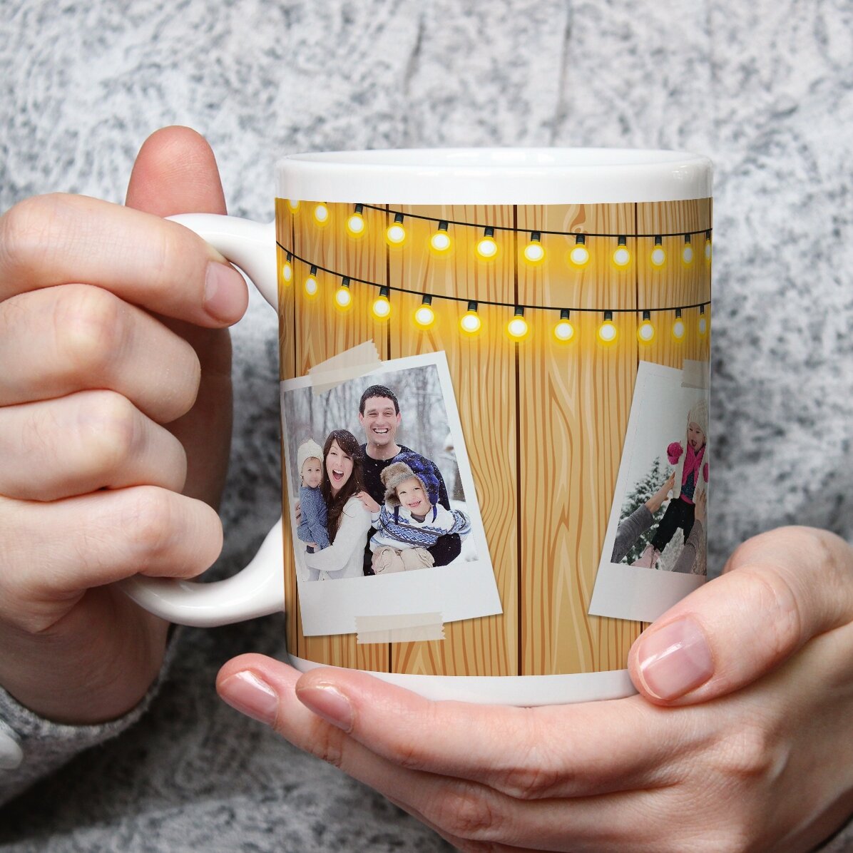 Personalisierte Tasse mit 3 Weihnachtsmotiven