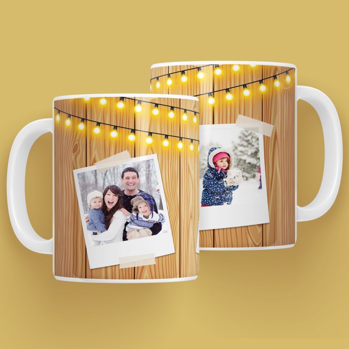 Personalisierte Tasse mit 3 Weihnachtsmotiven