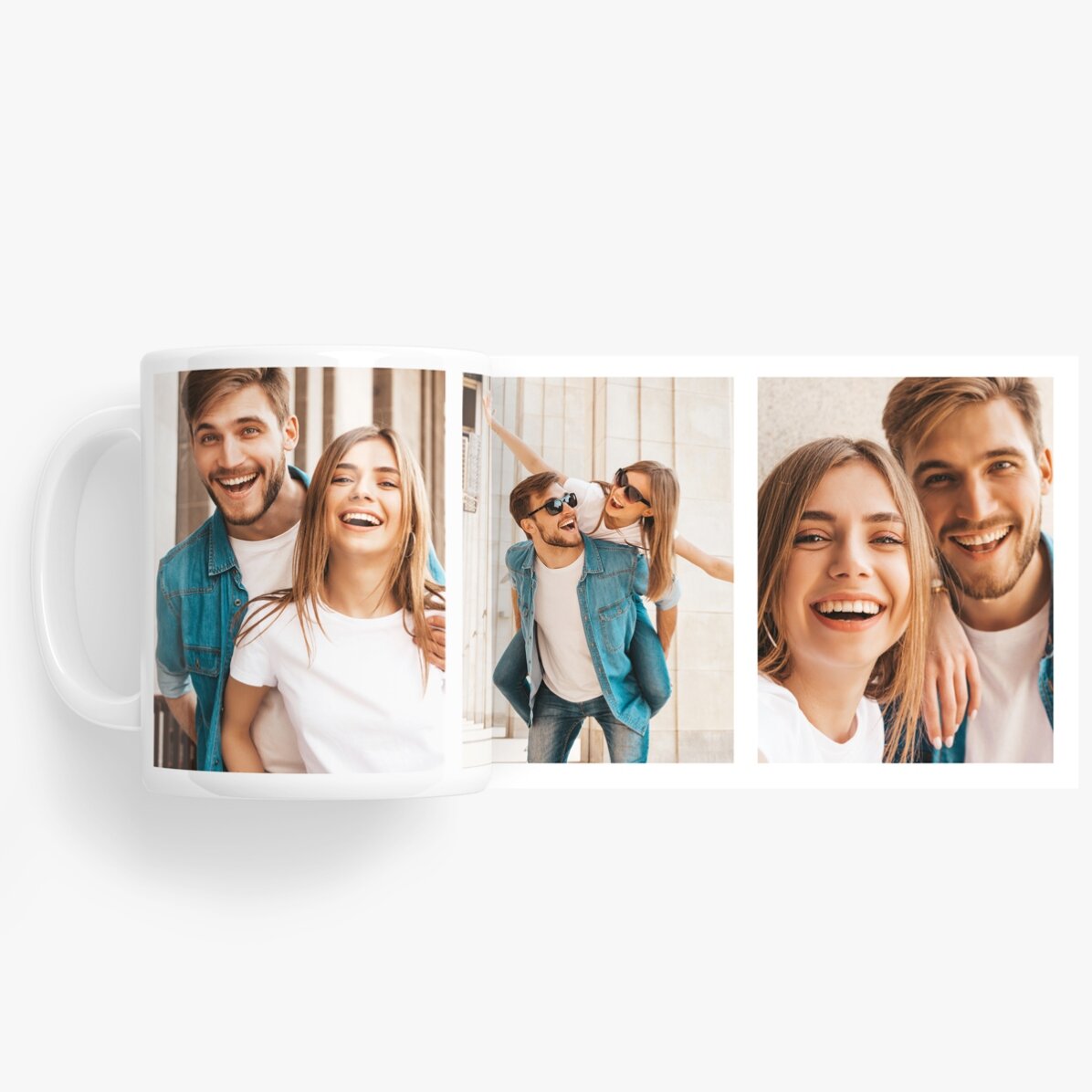 Personalisierte Tasse mit 3 Fotos