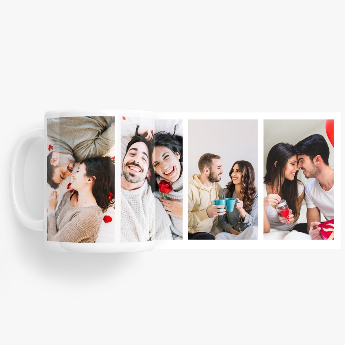 Personalisierte Tasse mit 4 Fotos
