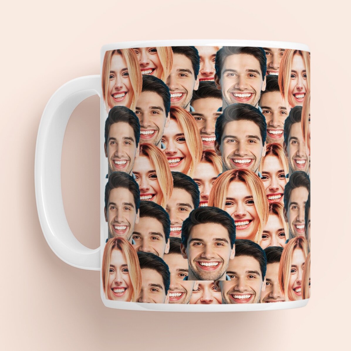 Personalisierte Tasse mit einer Collage aus 2 Fotos
