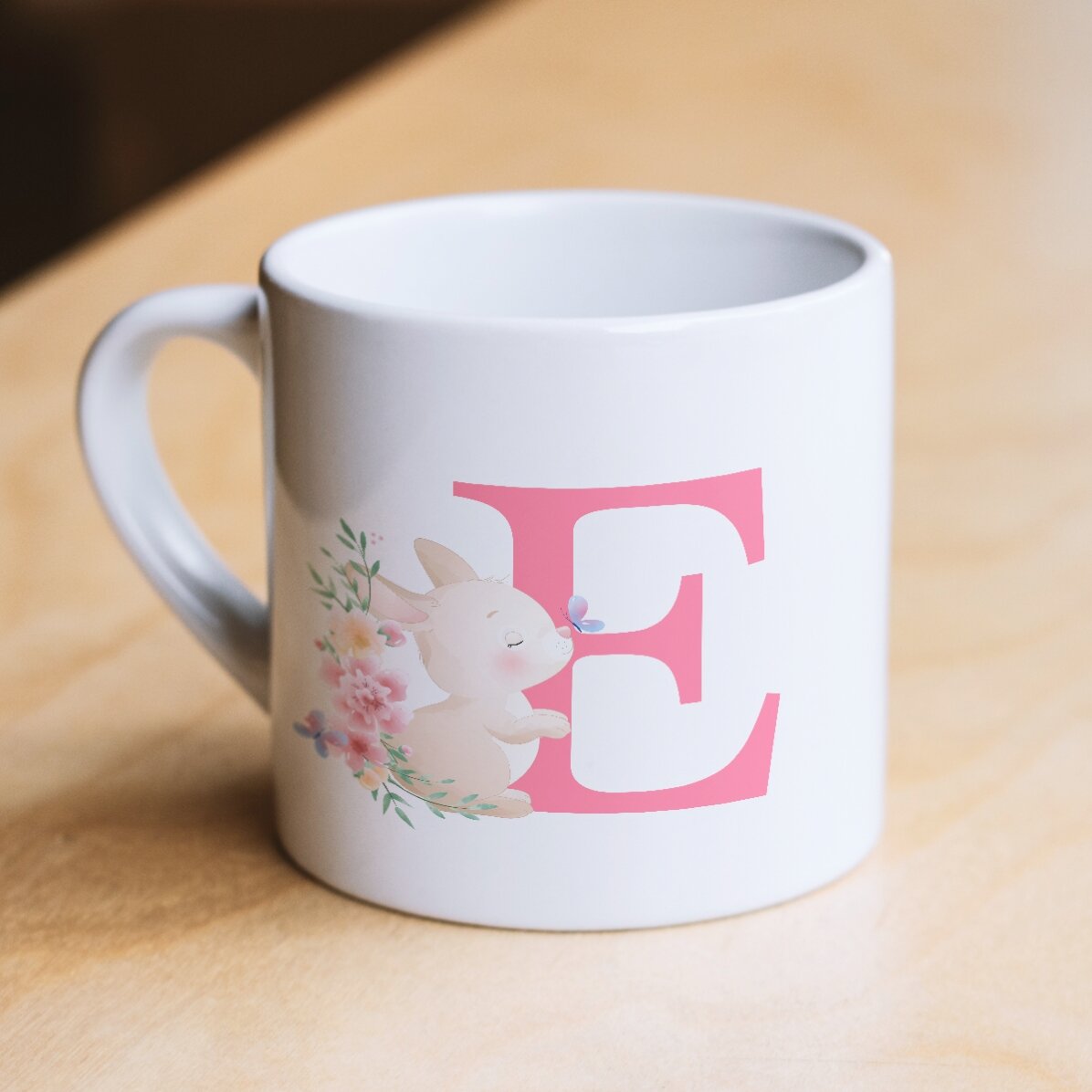 Personalisierte Tasse mit Initialen für Kinder