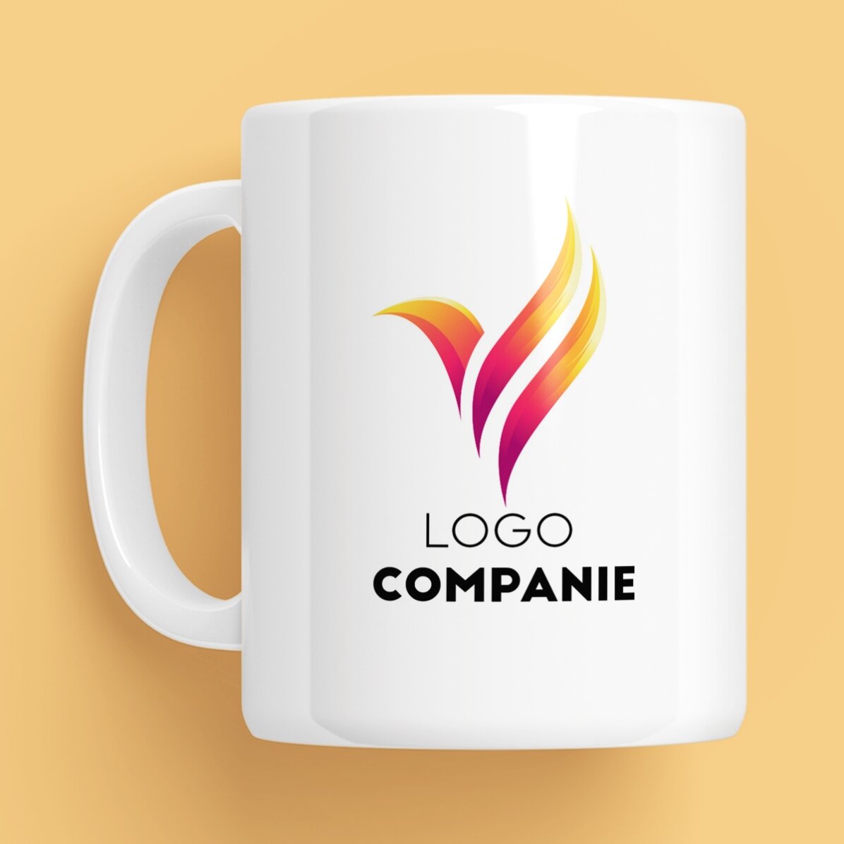 Personalisierte Tasse mit Logo und Text